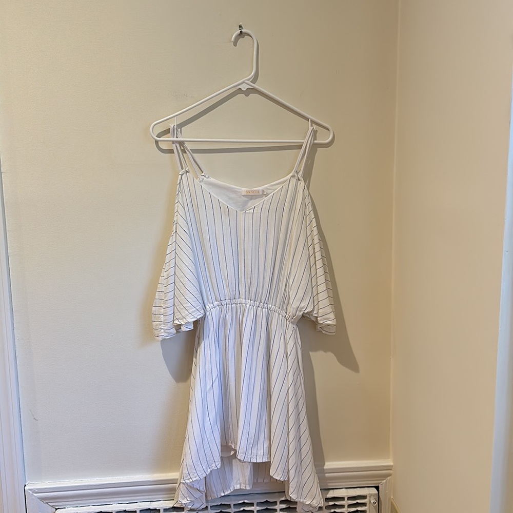 Sancia Women’s White Linen Dress Size M